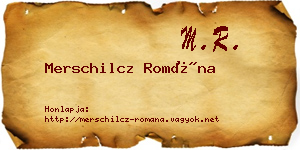 Merschilcz Romána névjegykártya